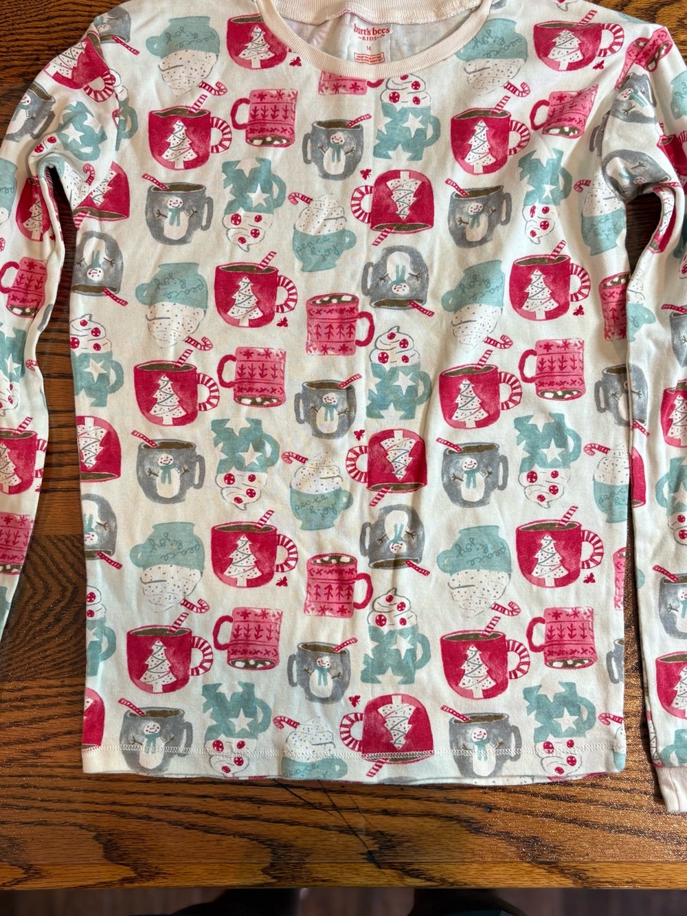 Holiday Mug Print Long Sleeve Tee